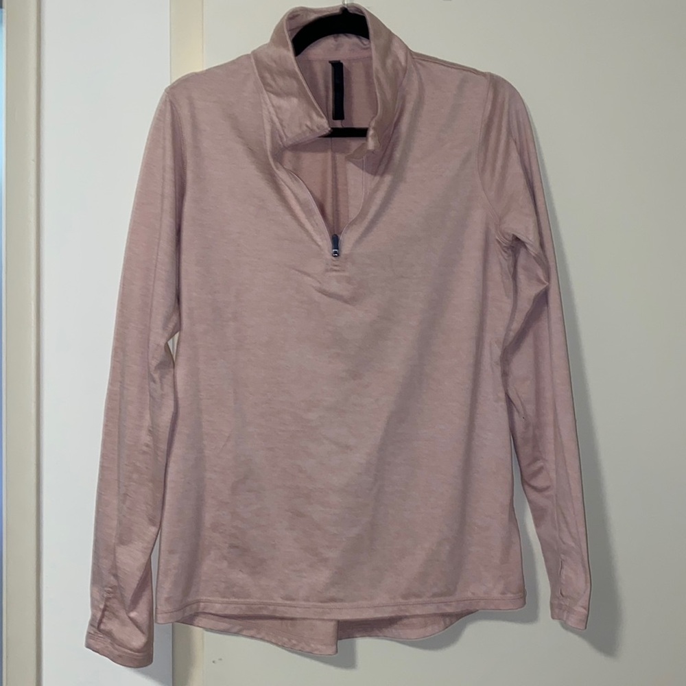 GAIAM pale pink yoga long sleeve pullover with thumb holes - Sz M
